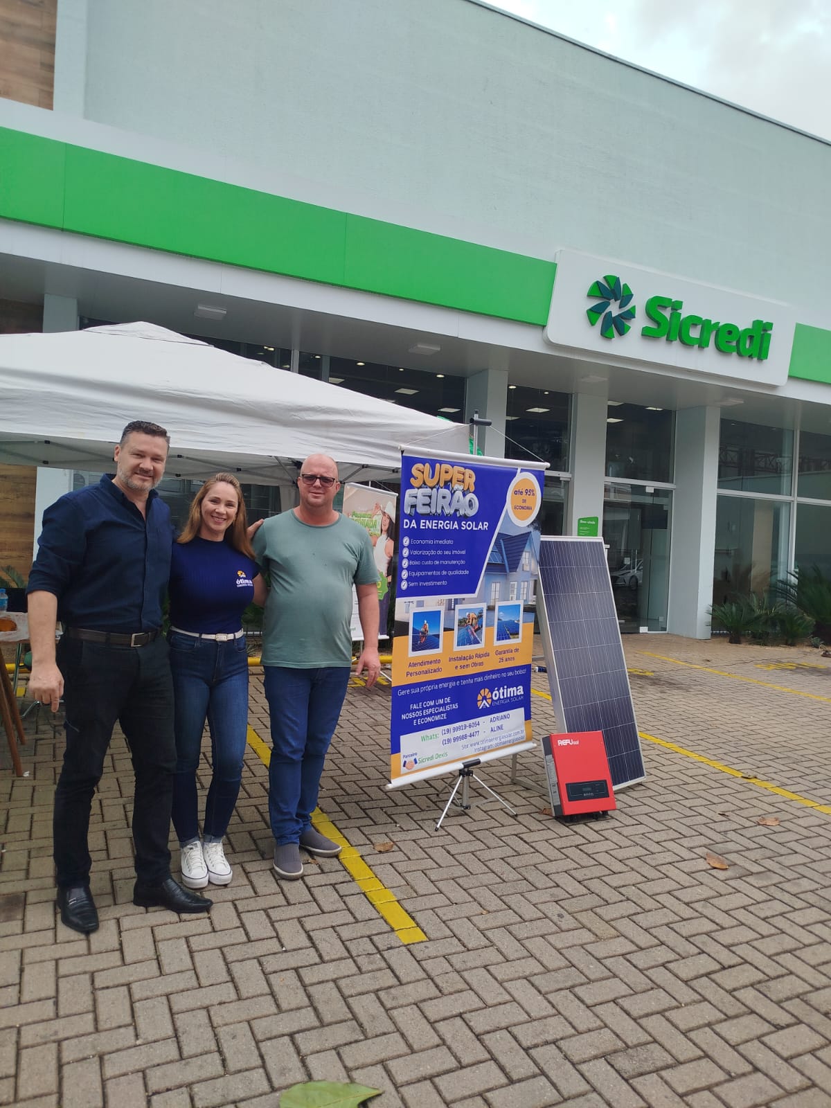 Time técnico da Ótima Energia Solar responsável por instalações em Curitiba e região